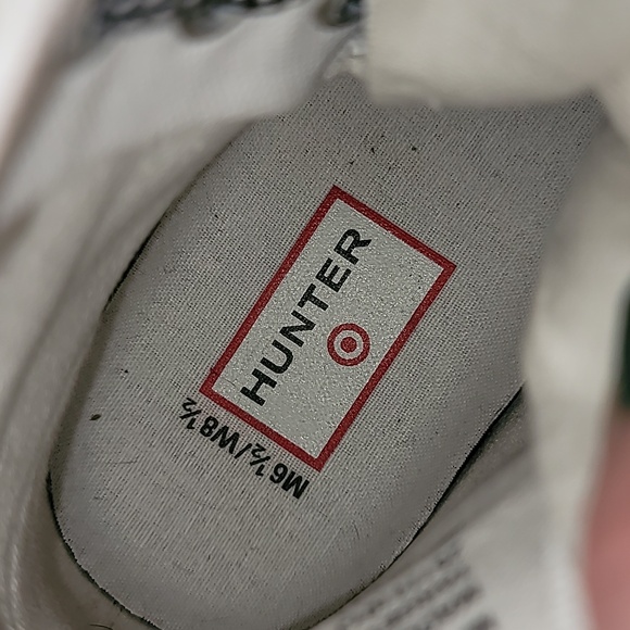 Hunter for Target Unisex Dipped Canvas High Top Sneakers Black/White M6.5-W 8.5 - Picture 6 of 7